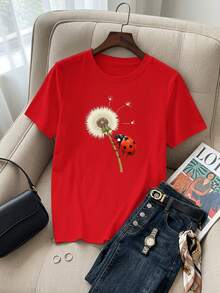 Women T-Shirts - Red - View 7