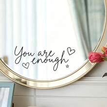 1/3pcs "Never Give Up, Big Things Take Time" Inspirational Mirror Sticker, Electrostatic Adhesion, Suitable For Home, Car Window Decoration, Bathroom Vanity Mirror Decorative Sticker - Mirror Sticker - View 4