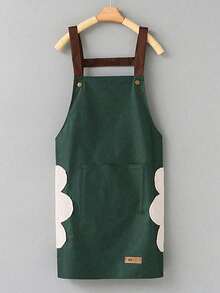 Waterproof & Oil-Proof Kitchen Apron, Suitable For Hair Salon, Cooking, With Pockets, Workwear, Hand-Washable, Fashion Apron - Multicolor - View 12