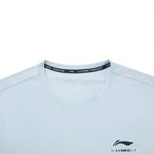 Li-Ning Men's Minimalist Logo Crew Neck LN FAST DRY Sweat-Wicking Durable Quick-Dry Breathable Fitness Short Sleeve T-Shirt ATSW485 - Cloud Blue - View 3