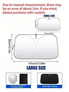 Car Windshield Sun Shade, Anti-UV Heat Insulation Device, Car Anti-Glare Sun Visor, Car Front Windshield Sun Shade, Car Window Sun Shade, Car Sun Shade Board. Easy To Install, Suitable For Installation Inside The Front Windshield, Helps Prevent Sunlight From Shining On The Dashboard And Interior. - One Size - View 10