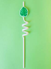 8pcs Reusable Tropical Straws | Reusable Spiral Straws | Hawaiian Tropical Rainforest Theme, Suitable For Summer Beach, Poolside And Birthday Parties, With Palm Tree, Ice Cream And Pineapple Tropical Decorations - View 18