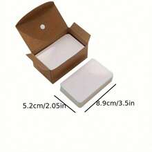 50/100/300pcs Blank White Cardstock Small Cards - Word Cards/Bookmarks/Message Cards/Flashcards/Postcards - Minimalist Cards - View 3