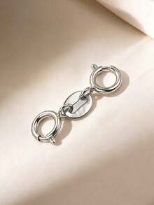 1pc Versatile Double-End Spring Clasp Bracelet Necklace Extension Connector, 18K Gold Stainless Steel DIY Universal Clasp Accessory - Spring Link Connector - View 13