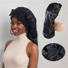 1 pieza Gorro de dormir de seda para mujer, Gorro de dormir de satén, Banda elástica suave, Gorro de dormir de seda, Gorro de dormir de satén - Multicolor - Ver 9
