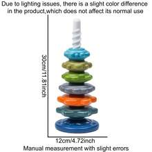 1 Set Multi-Shape Rotating Tower Toy, Rotating Stacking And Matching Game, Enhances Color Recognition, Cognitive Development Toy, Children's Holiday Toy - Multicolor - View 4