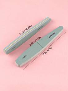 Green/White Nail File Foam Polishing Bar Manicure Sponge Buffer 220/280 Double-Sided Coarse/Fine Soft Sand Nail Shaping & Polishing File 3Pcs/5Pcs/10Pcs - Light Grey - View 3