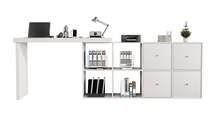 Desk White Made Of Wood For Home Office - 白色 - 查看 7