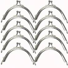 5 buc. încuietori metalice argintii semicercuri/pătrate pentru portofel, diverse dimensiuni, închidere cu capsă, accesorii DIY în stil vintage pentru geantă de mână, modificare portofel pentru monede, piese durabile lucrate manual pentru confecționarea portofelelor DIY - Multicolor - Vizualizare 24