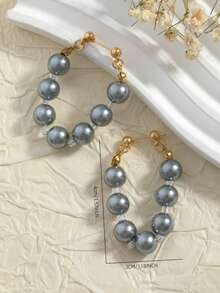 1 Pair Vintage French Style Faux Pearl Tassel Drop Earrings, Elegant Luxury Niche Daily Ear Jewelry - Multicolor - View 5