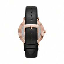 Michael Kors MK2834 Minimal Black Leather Ladies Watch 38mm Rose Gold Dial 3 Hand Waterproof Office Elegant Daily Watch - one-size - View 9