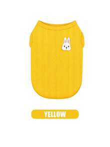 [Personalizado]Ropa para mascotas con nombre personalizado Chaleco y camiseta para gato y perro Cómoda y linda Impresión por transferencia de calor Patrón de conejo Regalo perfecto para perros! - Multicolor - Ver 6