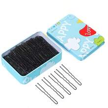 50/100/150pcs Black Straight U-Shaped Hair Pins Women Hair Clips Curly Wave Hair Clips Women Hair Clips Styling Hair Accessories Lock Curly Hair Clips Straight Hair Clips Black Hair Clips Bridal Hair Accessories Hair Clips Styling Hair Accessories Women Hair Bun - Silver - View 1