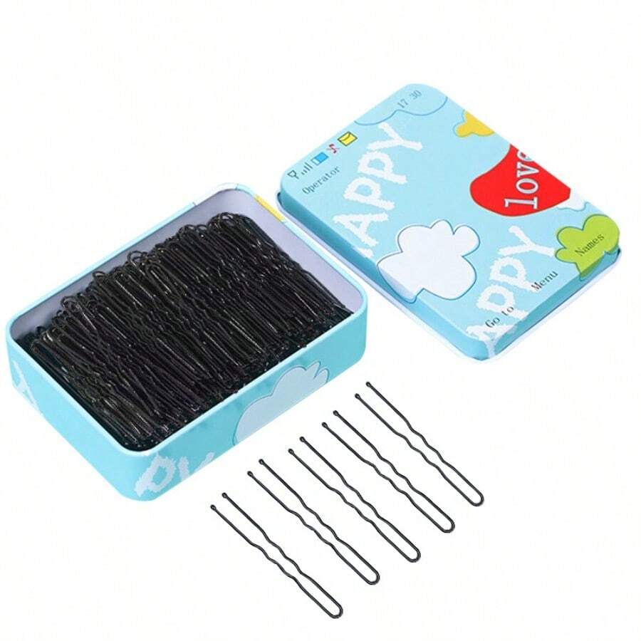 50/100/150pcs Black Straight U-Shaped Hair Pins Women Hair Clips Curly Wave Hair Clips Women Hair Clips Styling Hair Accessories Lock Curly Hair Clips Straight Hair Clips Black Hair Clips Bridal Hair Accessories Hair Clips Styling Hair Accessories Women Hair Bun - Silver - View 1