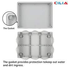 CILIA 防潑水長方形接線盒 IP55 戶外電線外殼表面安裝盒 120x80x50mm 150x110x70mm 190x140x70mm - 長方形 - 查看 8
