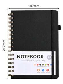 Cuaderno de espiral con líneas para mujeres & hombres, cuaderno para trabajo, toma de notas y suministros de oficina y escuela, A5, cuaderno con encuadernación de doble alambre perfecto para suministros de oficina & hogar y escuela - multicolor - Ver 15