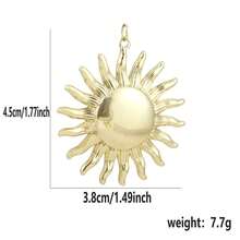 1pc Copper Asymmetrical Heart & Sun Pendant DIY Bracelet Necklace Anklet Charm, Niche Layering Accessory For Best Friends, Valentine's Day, Beach Vacation, Coworker Gift, Mother's Day - Multicolor - View 34