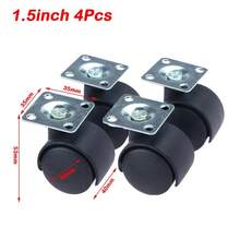 4Pcs 1/1.5inch Swivel Casters With Brake Universal Wheels Multi Purpose For Furniture Office Chair Suitcase Trolley - Multicolor - View 19