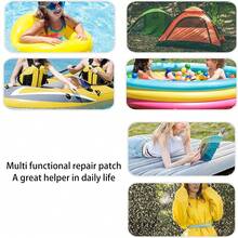 Inflatable Repair Patch Kit, PVC Adhesive Glue For Swimming Pools, Air Mattresses, Water Toys, Pool Float Repair, Waterproof, Strong Adhesive - Multicolor - View 4