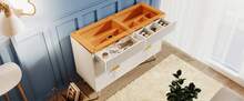 White Sideboard With 6 Drawers - Storage Space For Bedroom And Living Room - 120x40x76 Cm - White - View 5