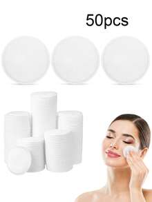 200/100/50pcs Reusable Round Makeup Remover Pads, Soft, Low-Irritation, Suitable For Face, Eyes, Skin Care And Makeup Removal - Multicolor - View 7