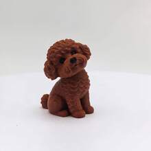 A Cute Curly-Haired Puppy Mini Figurine - Posable JointedWith Movable Limbs, Chibi Collectible Suitable For Desk Decor,Tabletop Display, Gift For Dog Lovers - Multicolor - View 11