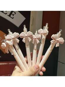 1支蝴蝶結圓珠筆，可愛粉色蝴蝶結設計，派對小禮物，禮品筆，派對用品 - A - 查看 5
