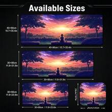 Healing Dusk Forest Girl Illustration Large Mouse Pad, Non-Slip Waterproof Stitched Gaming Desk Mat For E-Sports Gaming Live Streaming Student Study Home Office Bedroom Computer Desktop Decor - View 6