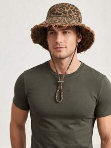 1 Summer Drawstring Wide Brim Outdoor Sun Hat, Adjustable Chin Strap, Durable Design, Suitable For Travel, Beach, Casual Vacation & Daily Use - Multicolor - View 2