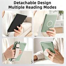 Kindle 透明壓克力保護殼，適用 6 吋 Kindle (11th Gen.-2024/2022) 與 7 吋 Kindle Paperwhite 12th Gen，相容 Kindle 電子閱讀器，書本式磁吸可拆卸保護殼，附磁吸扣，全方位覆蓋保護，自動喚醒與休眠 - 黑色 - 查看 3