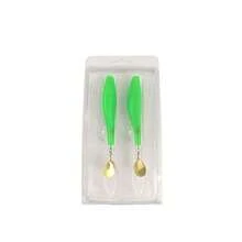Spinner Blade Attached Soft Swimbaits, Ribbed Minnow Soft Lures With Rotating Metal Sequins, Glitter Multicolor Artificial Fishing Baits For Bass Pike Freshwater Saltwater Angling Tackle - Multicolor - View 11