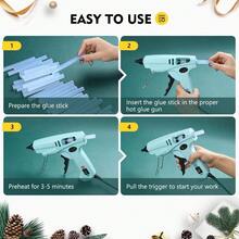 Mini Hot Glue Gun Sticks, Huge Pack Of 300, 4" Long And 0.27" Diameter Hot Melt Glue Sticks, Compatible With Most Glue Guns, Perfect For DIY Craft Projects And Sealing - 200 Sticks - 4" X .43" - View 4