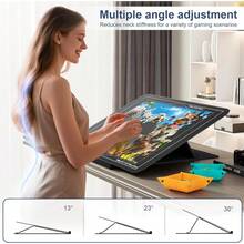 Felt Jigsaw Puzzle Board/Puzzle Mat Hold 1000 Puzzle Pieces With Adjustable Stand, 6 Color Sorting Trays & Transparent Frosted Dust Cover Portable Puzzle Storage Table - Grey - View 3
