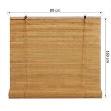 EASY SPEED Estor Enrollable de Bambú Natural - Persiana de Madera para Ventana, Cortina de Privacidad Estilo Japonés con Cuerda para Salón, Dormitorio y Balcón - Bambú enrrollable - Ver 10