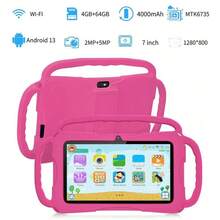4GB RAM + 64GB ROM / 7 吋平板電腦 / 四核 1.3GHz / Android 13 MTK6735 / 1280x800 HD IPS 螢幕 / 2MP+5MP 相機 / 4000mAh 電池 / WiFi、家長控制、教育、遊戲 / ABS 塑料 + 矽膠,教育平板 - 粉色 - 查看 10