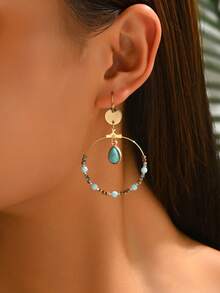 Colgante de turquesa azul - E1345