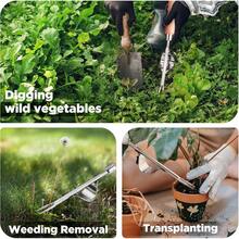 1pc Stainless Steel Weeding Fork With Wooden Handle, Garden Hand Tool, Lawn Weeder, Outdoor Yard Root Remover - One Size Fits All - View 7