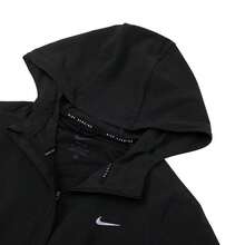 Nike Women's Solid Color Hooded Loose Zip-Up Long Sleeve Jacket - Black - View 5