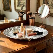 Luxury Gold Hammered Tray, Multi-Purpose For Entryway Key Storage, Bedroom Jewelry Display, Desktop Decor - Gold - View 10
