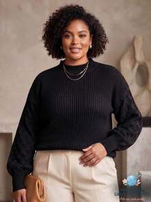 Plus Size Sweaters - marineblau - Übersicht 4