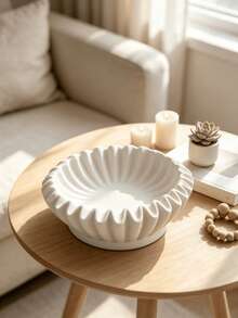 1pc Wavy Texture Resin Decorative Tray, Minimalist Wabi-Sabi Style Storage Tray, Multi-Purpose Desktop Organizer Tray, Compact 15*13cm, Desktop Storage Dual-Use Luxury Decor, Suitable For Living Room, Bathroom, Entryway, Dining Table, Perfect For Personal Use Or Gift - Multiple 4 - View 6