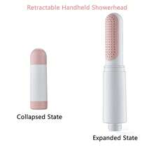 IOUHAPPY 1pc Pressurized Shower Head, Handheld Filtered Shower Head Suitable For Travel, Water-Saving Design, Retractable For Easy Storage, Durable Plastic Material, Shower Head Suitable For Hotel/Homestay Bathroom, Modern Fashion Bathroom Accessory, Shower Accessory, Holiday Gift, Hose Not Included - 1 SHOWER HEAD - View 5