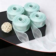 魚尾薄紗緞帶 花朵蝴蝶結禮品緞帶 節日派對裝飾繩 花藝手工緞帶 新鮮花束包裝波浪薄紗裝飾緞帶 DIY 蕾絲裝飾配件 - 魚尾紗彩帶 - 查看 24