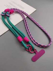2 peças/1 peça Cordão para Telefone, Cordão para Telefone 2 em 1 Dopamina Menina Doce Rosa & Verde Bloco de Cor, Longo Transversal + Curto de Pulso Uso Duplo, Corda Trançada à Mão com Nó e Pingente de Flor de Desenho Animado, Acessório de Telefone Portátil Anti-Perda, Encanto de Bolsa e Chave para Passeio e Deslocamento Diário de Meninas, Pulseira para Smartphone, Halloween - Multicolorido - Visão 12