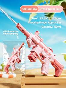 Pistola de Água de Disparo Rápido com Ação de Pressão, Lançador de Água Cor Macaron, Brinquedo de Água com Montagem DIY, Pistola de Água Tipo Pressão, Brinquedo de Água com Capacidade de 50ml, Batalha de Água de Verão na Praia e Piscina, Brincadeira de Água ao Ar Livre para Crianças, Brinquedo Interativo para Festas, Presente de Aniversário para Crianças - Multicolorido - Ver 13