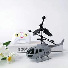 Juguete de avión eléctrico a control remoto para niños, helicóptero con sensor infrarrojo, disponible en varios colores, con batería incorporada y carga USB, avión de control remoto con luces brillantes, regalo para niños. - Amarillo - Ver 8