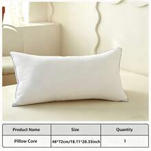 1 pieza Núcleo de almohada suave y elástico, almohada de soporte para el cuello, lavable a máquina - Blanco - Ver 4