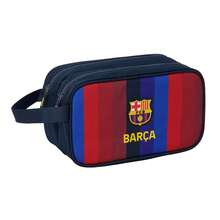 حقيبة أدوات تجميل مزدوجة من طقم FC Barcelona الأول 26/27، قابلة للتكيف مع عربة السفر، 2 حجرة بسحاب، مقبض جانبي، مقاس 26x12.5x15 سم - حقيبة أدوات الزينة ذات السحابين - مشاهدة 2