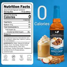 Syruvia Sugar Free Coffee Syrup, Apple Crisp Flavored Syrup For Drinks, Lattes, And Desserts – 25.4 Fl Oz - 25.4 Fl Oz - View 3