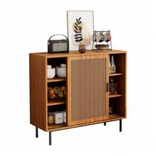 Sideboard Rustic Style Walnut - Adjustable Shelves - Cabinet For Living Room/Dining Room - Walnut - View 2